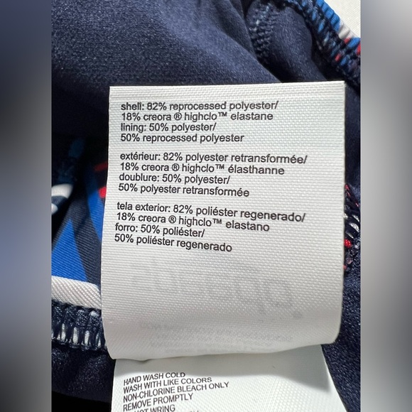 Speedo olympic Overdrive proLT Double X Back blue Red Star Swimsuit size‎ 34 M/L - Picture 8 of 11